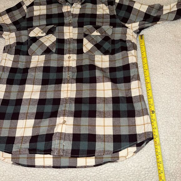 Eddie Bauer Large Button Down Collared Long Sleeve Women’s Flannel Shirt Plum Na - Picture 9 of 12